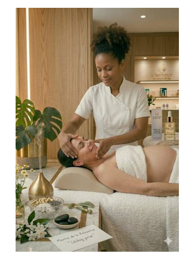Massage corps et visage femme enceinte